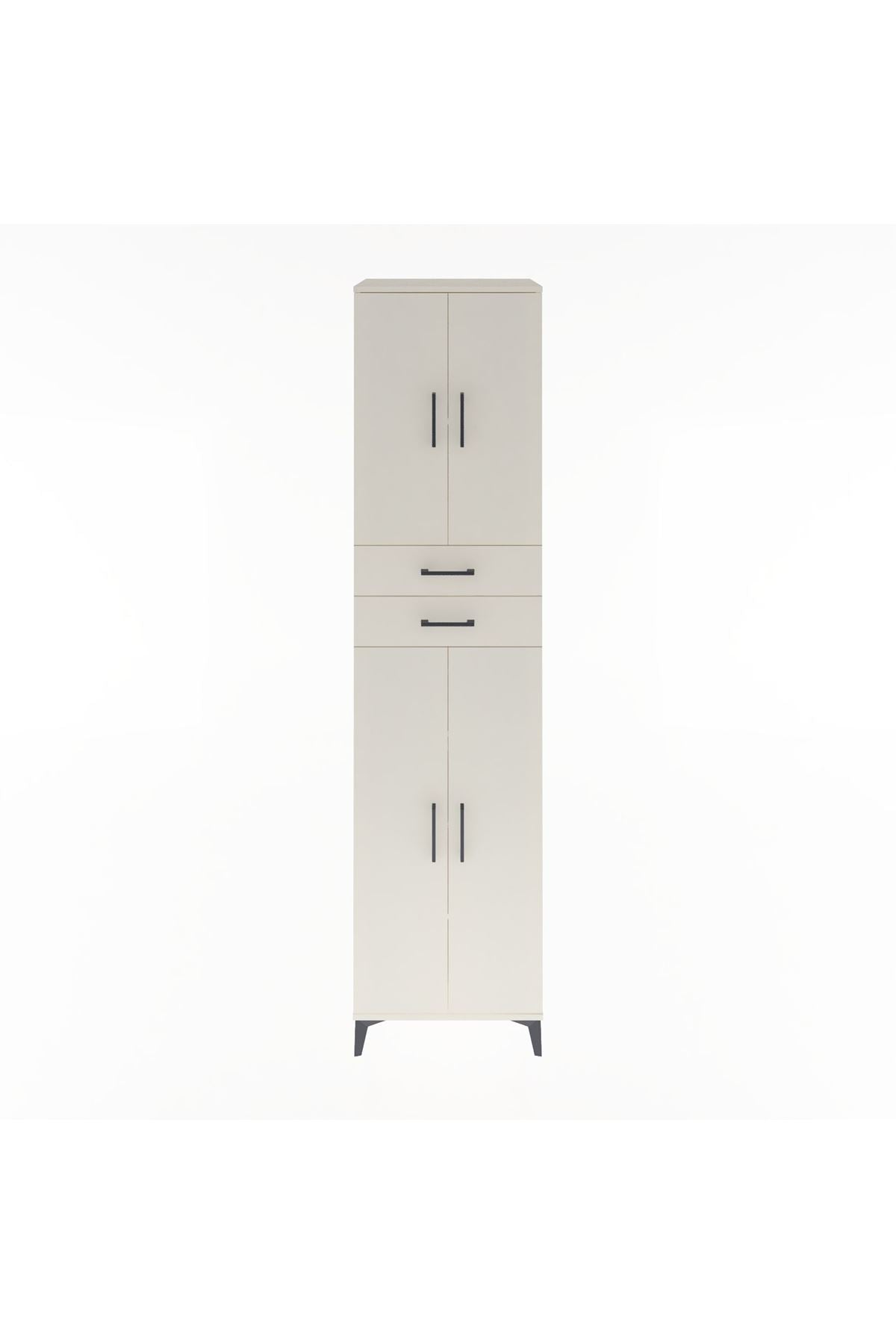 Hyperion Dolap 5 Raflı 2 Çekmeceli 4 Kapaklı 60x44x243 Aytaşı-Aytaşı