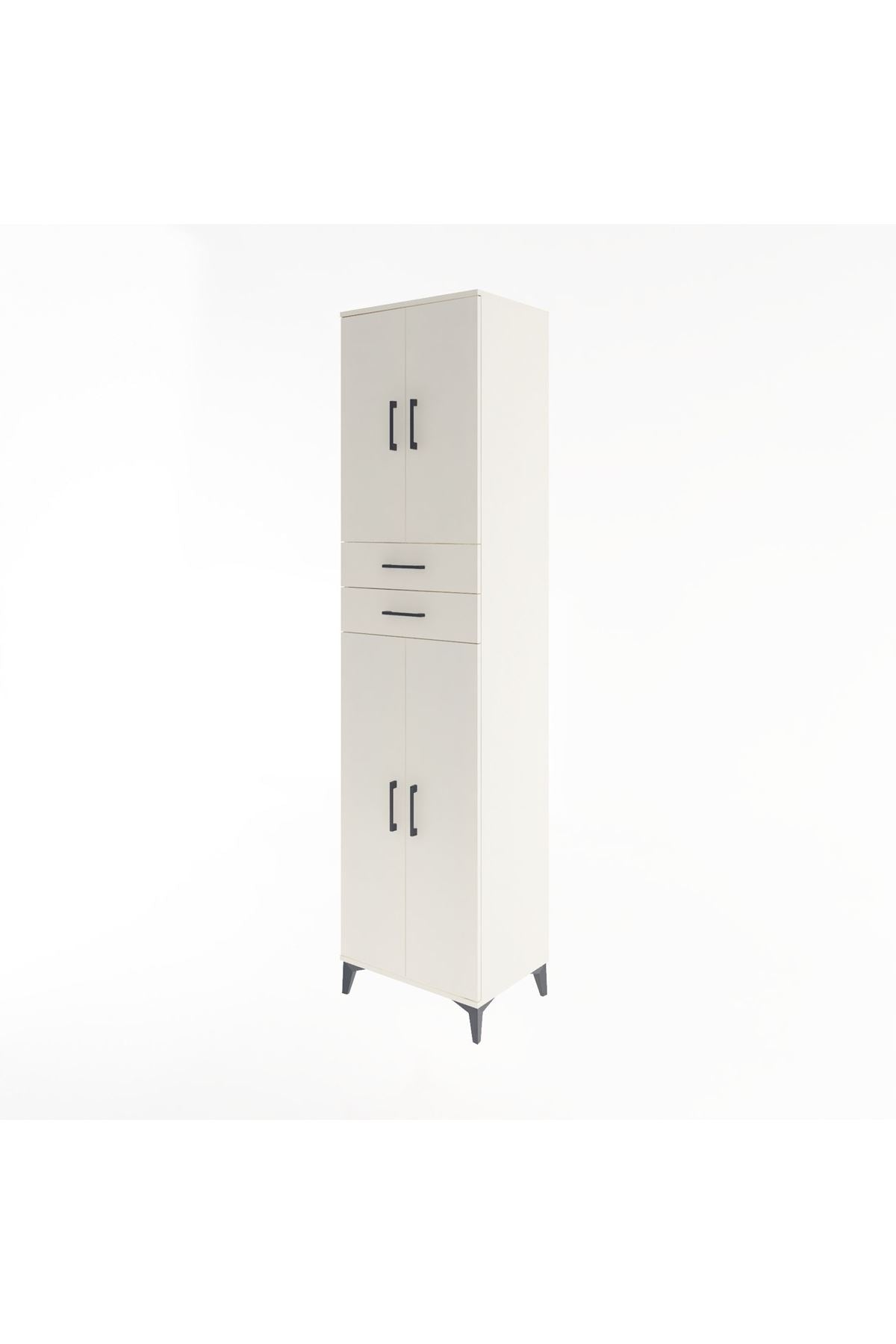 Hyperion Dolap 5 Raflı 2 Çekmeceli 4 Kapaklı 60x44x243 Aytaşı-Aytaşı