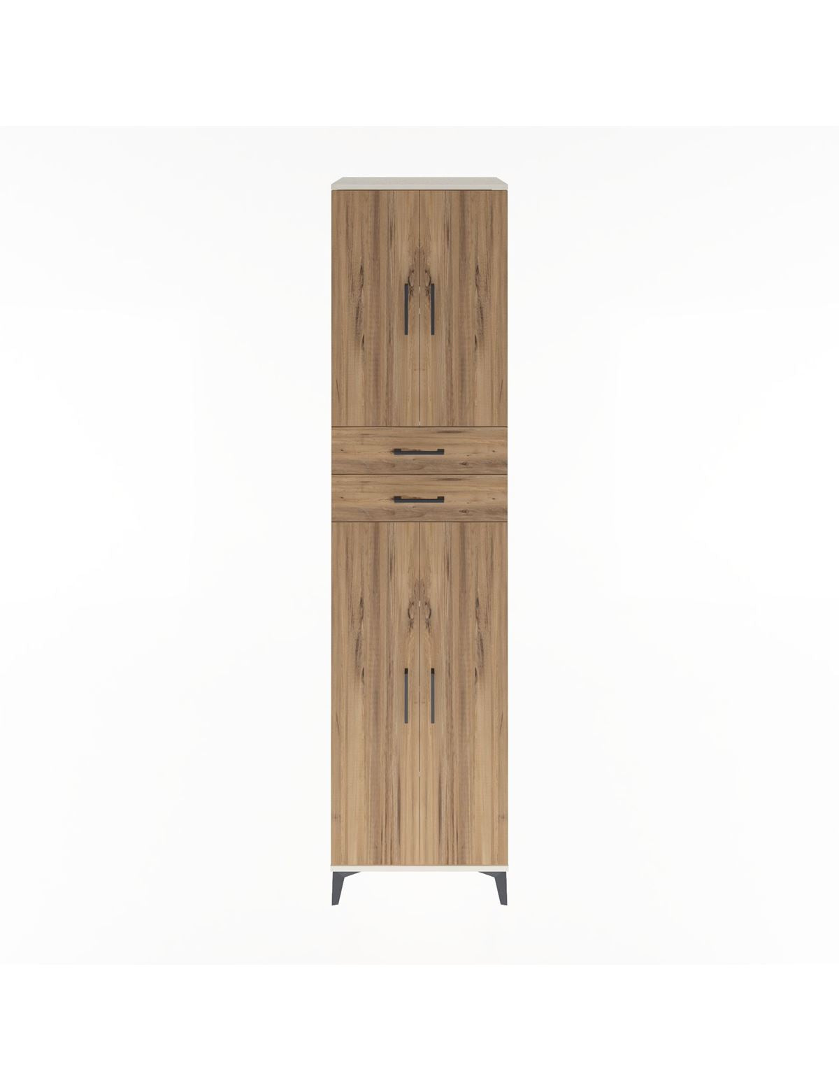 Hyperion Dolap 5 Raflı 2 Çekmeceli 4 Kapaklı 60x44x243 Aytaşı-Çam