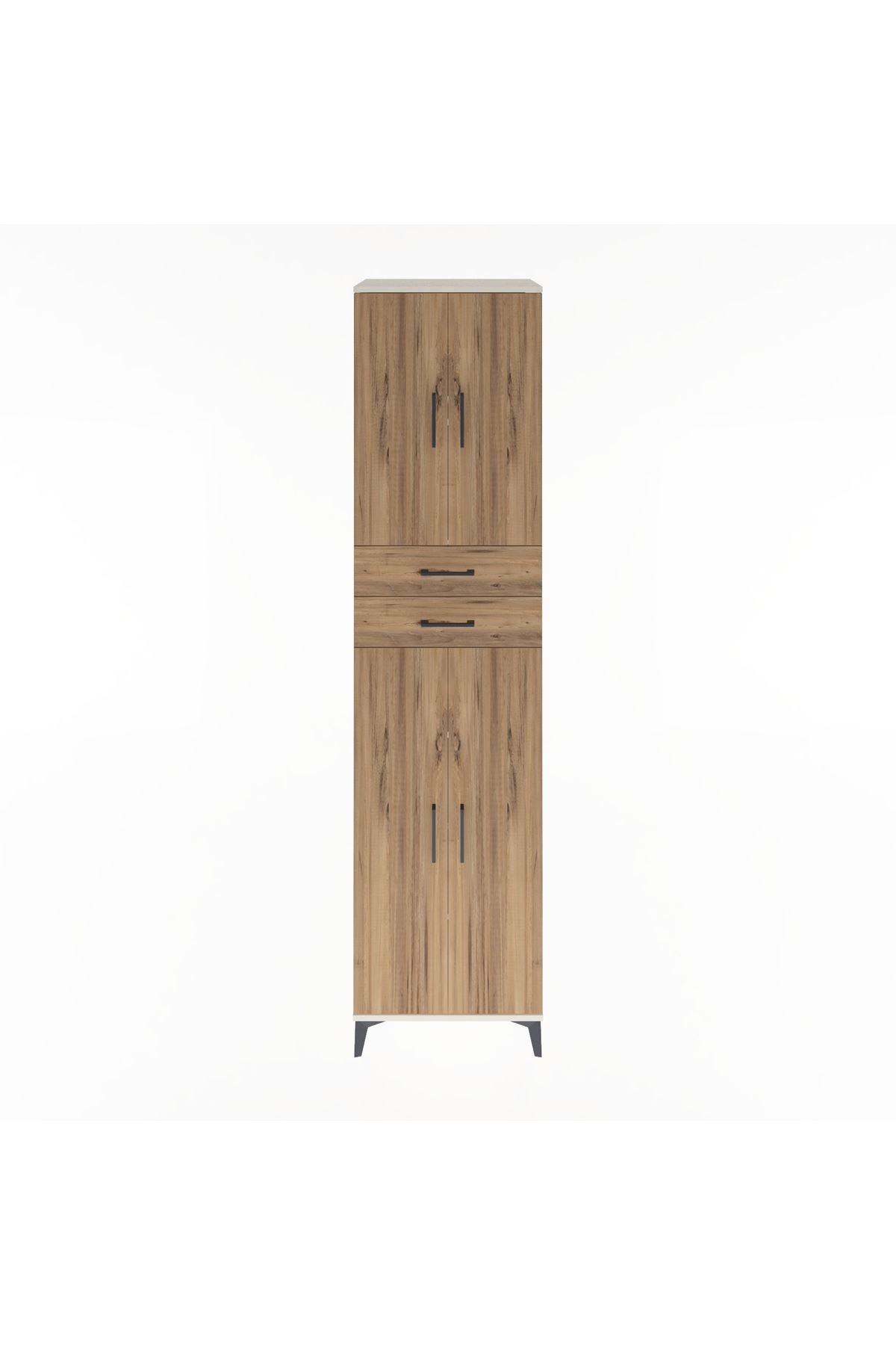 Hyperion Dolap 5 Raflı 2 Çekmeceli 4 Kapaklı 60x44x243 Aytaşı-Çam