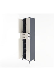 Hyperion Dolap 5 Raflı 2 Çekmeceli 4 Kapaklı 60x44x243 Antrasit-Aytaşı