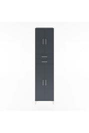 Hyperion Dolap 5 Raflı 2 Çekmeceli 4 Kapaklı 60x44x243 Antrasit-Antrasit