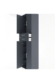 Hyperion Dolap 5 Raflı 2 Çekmeceli 4 Kapaklı 60x44x243 Antrasit-Antrasit