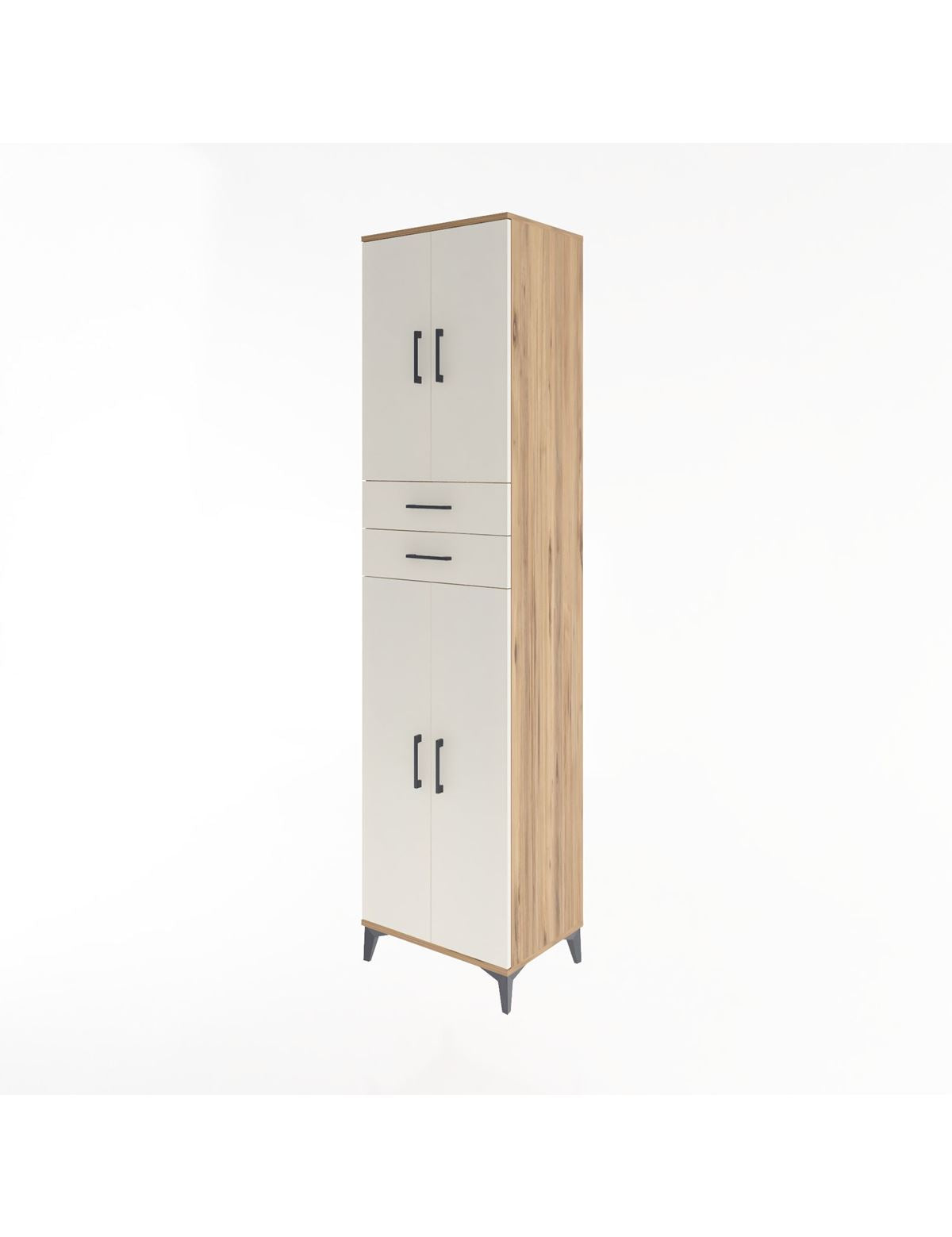 Hyperion Dolap 5 Raflı 2 Çekmeceli 4 Kapaklı 60x44x243 - S65M081V7B