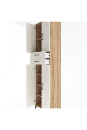 Hyperion Dolap 5 Raflı 2 Çekmeceli 4 Kapaklı 60x44x243 Çam-Aytaşı
