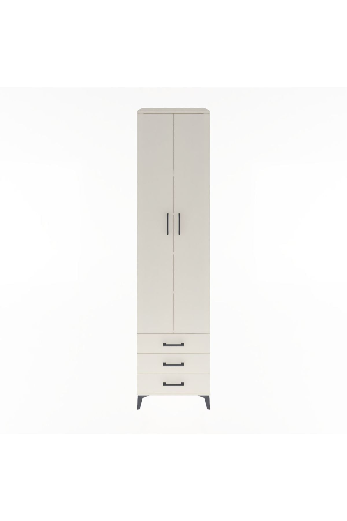 Hyperion Dolap 5 Raflı 3 Çekmeceli 2 Kapaklı 60x44x243 Aytaşı-Aytaşı