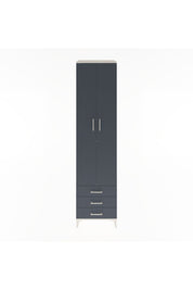 Hyperion Dolap 5 Raflı 3 Çekmeceli 2 Kapaklı 60x44x243 Aytaşı-Antrasit