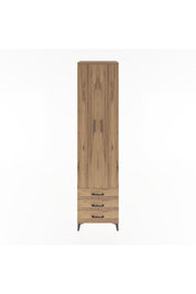 Hyperion Dolap 5 Raflı 3 Çekmeceli 2 Kapaklı 60x44x243 Çam-Çam