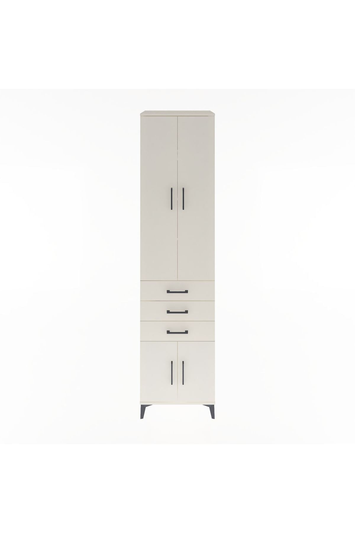 Hyperion Dolap 4 Raflı 3 Çekmeceli 4 Kapaklı 60x44x243 Aytaşı-Aytaşı