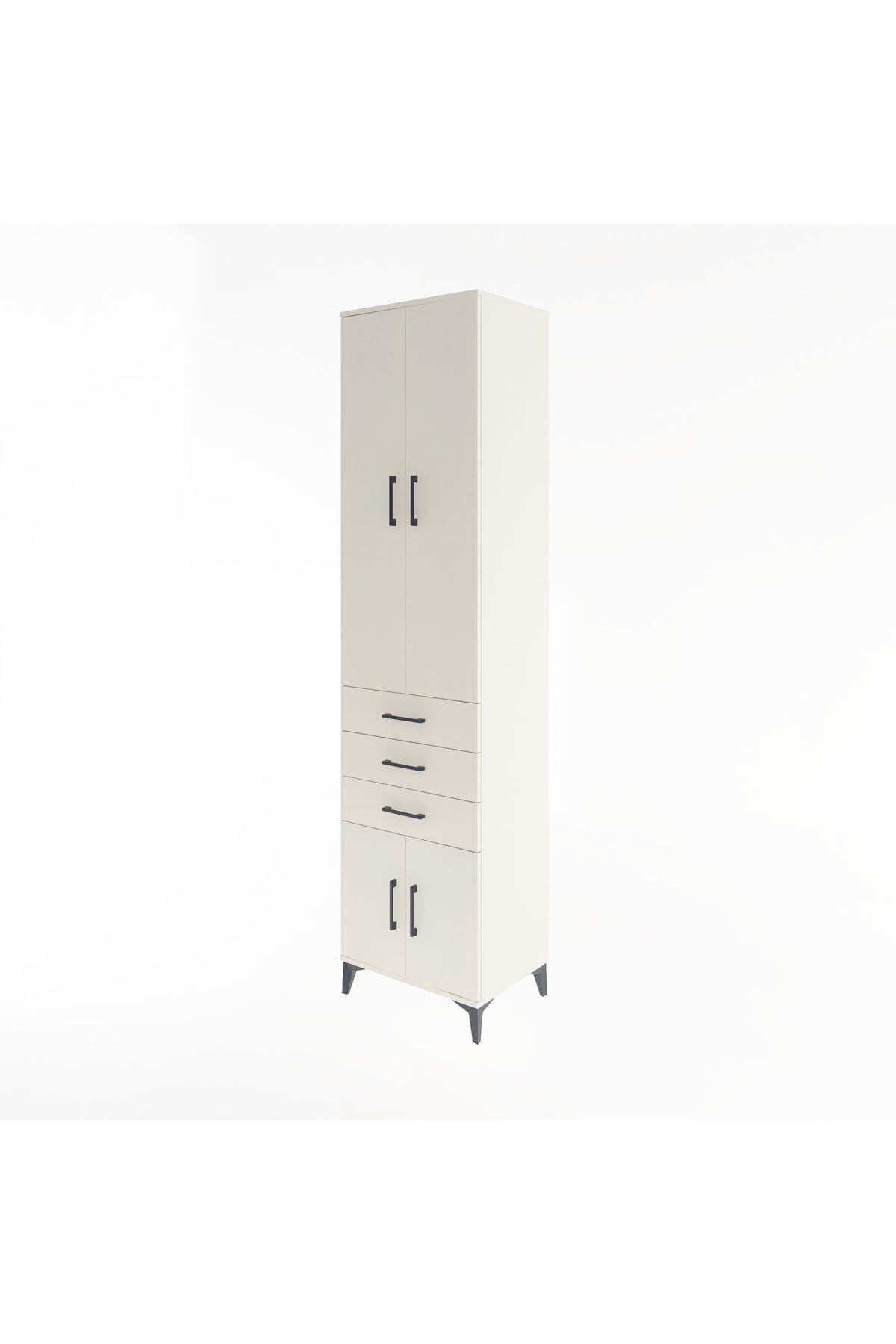 Hyperion Dolap 4 Raflı 3 Çekmeceli 4 Kapaklı 60x44x243 Aytaşı-Aytaşı