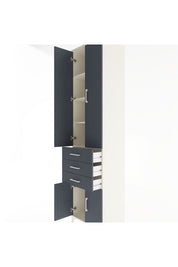 Hyperion Dolap 4 Raflı 3 Çekmeceli 4 Kapaklı 60x44x243 Aytaşı-Antrasit