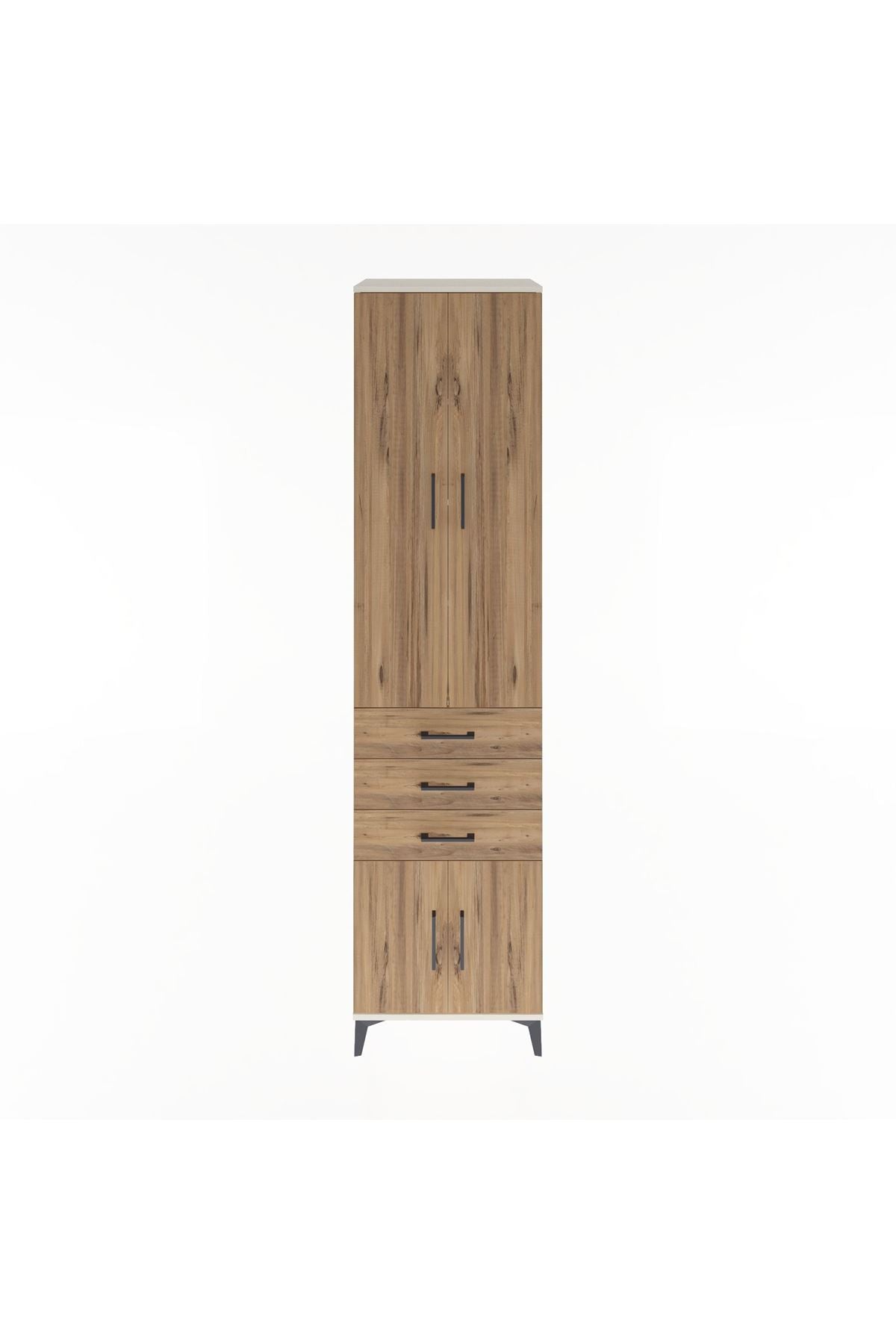 Hyperion Dolap 4 Raflı 3 Çekmeceli 4 Kapaklı 60x44x243 Aytaşı-Çam