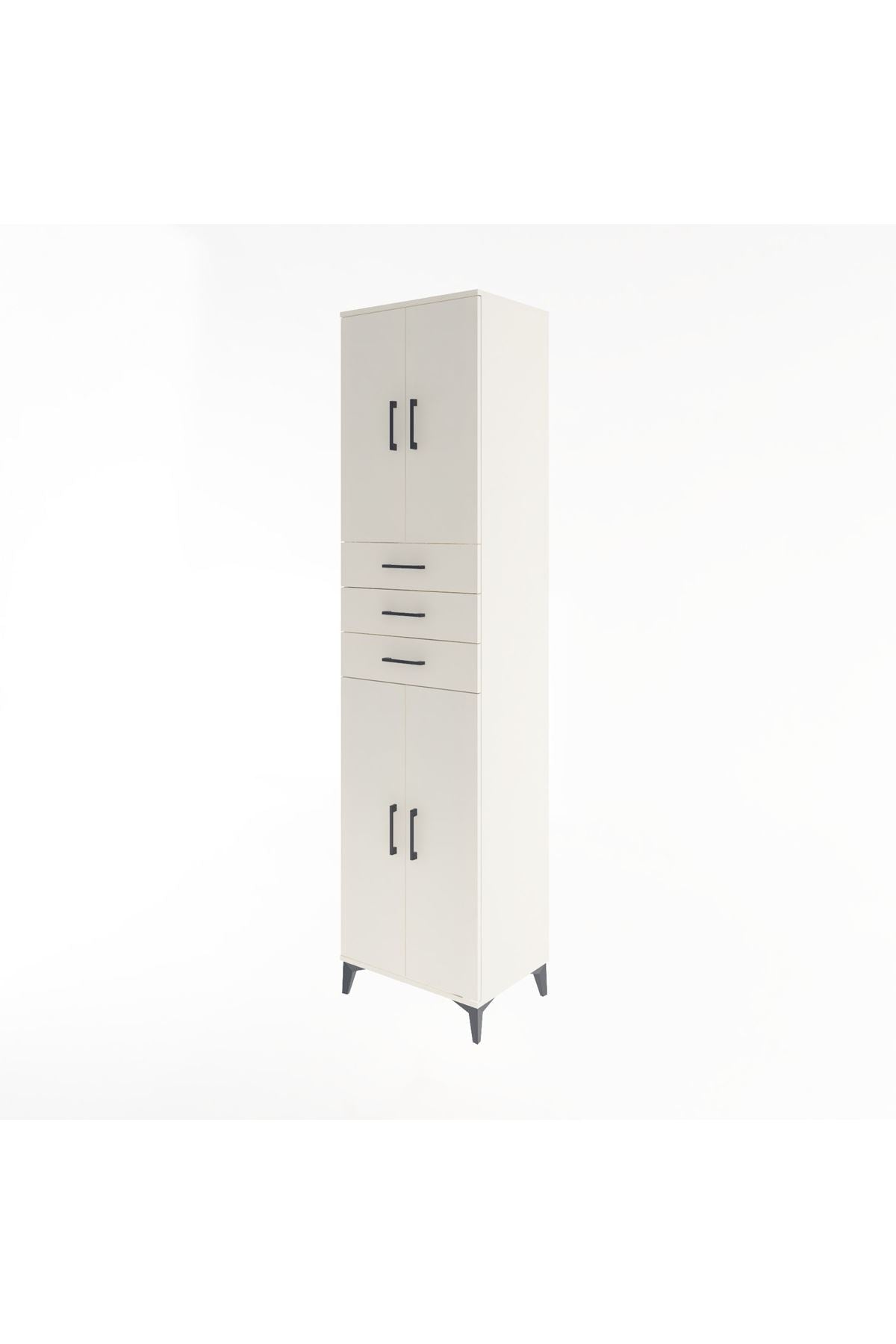 Hyperion Dolap 5 Raflı 3 Çekmeceli 4 Kapaklı 60x44x243 Aytaşı-Aytaşı