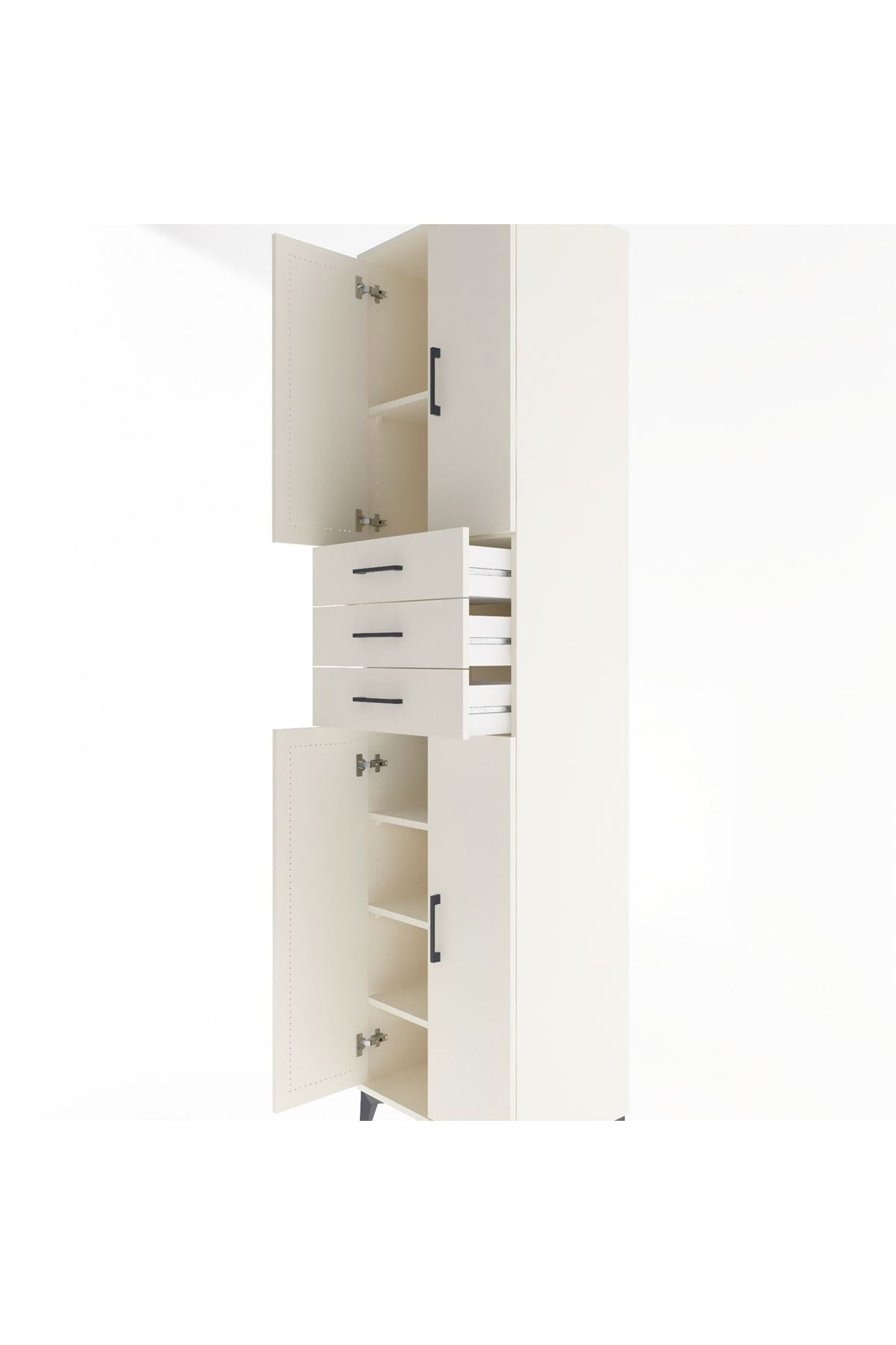 Hyperion Dolap 5 Raflı 3 Çekmeceli 4 Kapaklı 60x44x243 Aytaşı-Aytaşı