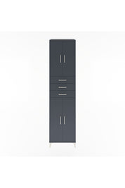 Hyperion Dolap 5 Raflı 3 Çekmeceli 4 Kapaklı 60x44x243 Antrasit-Antrasit