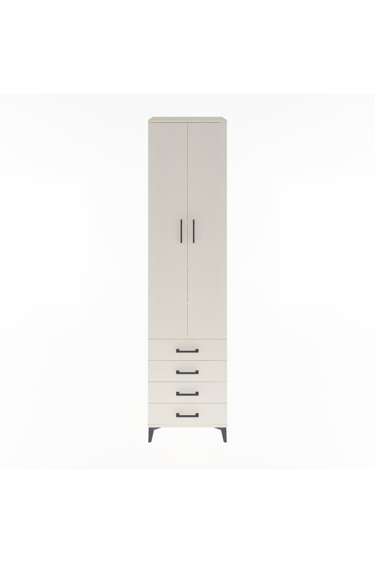 Hyperion Dolap 5 Raflı 4 Çekmeceli 2 Kapaklı 60x44x243 Aytaşı-Aytaşı