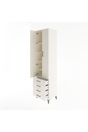 Hyperion Dolap 5 Raflı 4 Çekmeceli 2 Kapaklı 60x44x243 Aytaşı-Aytaşı