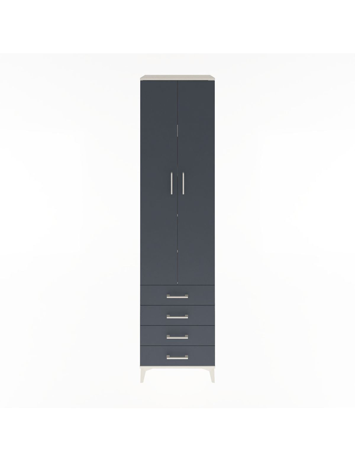 Hyperion Dolap 5 Raflı 4 Çekmeceli 2 Kapaklı 60x44x243 Aytaşı-Antrasit