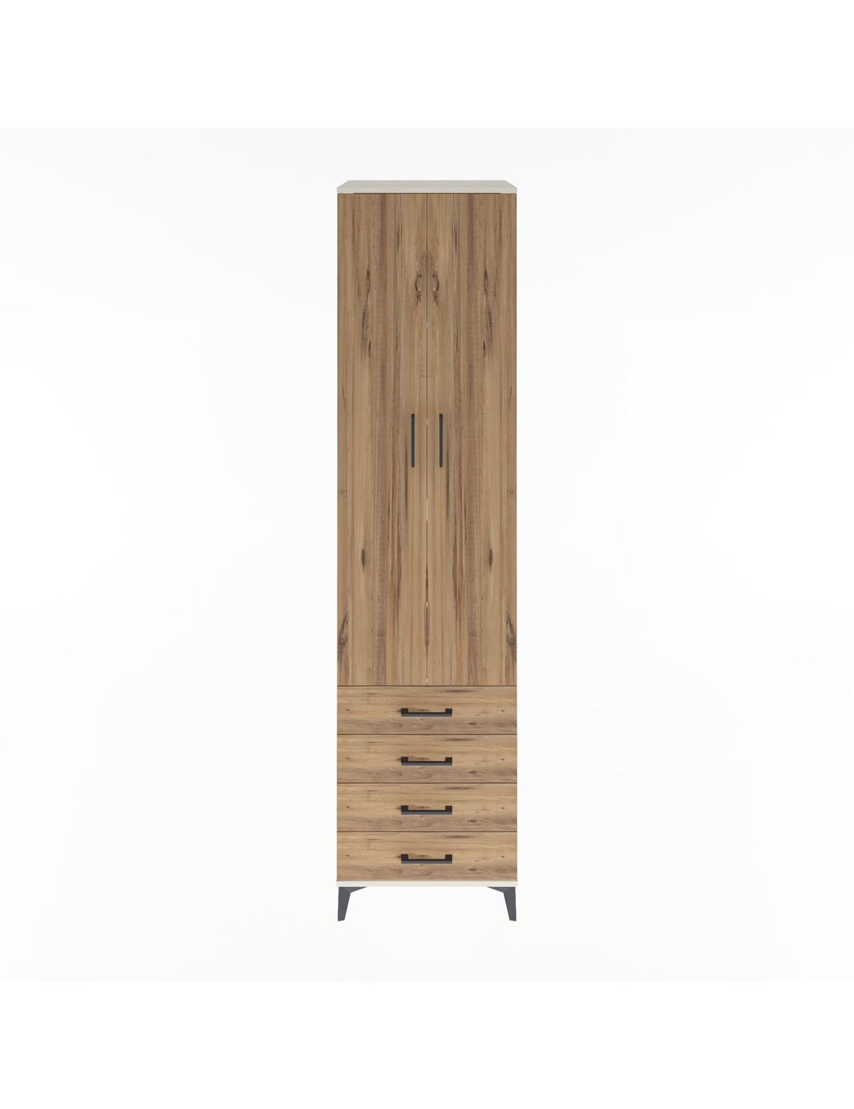 Hyperion Dolap 5 Raflı 4 Çekmeceli 2 Kapaklı 60x44x243 Aytaşı-Çam