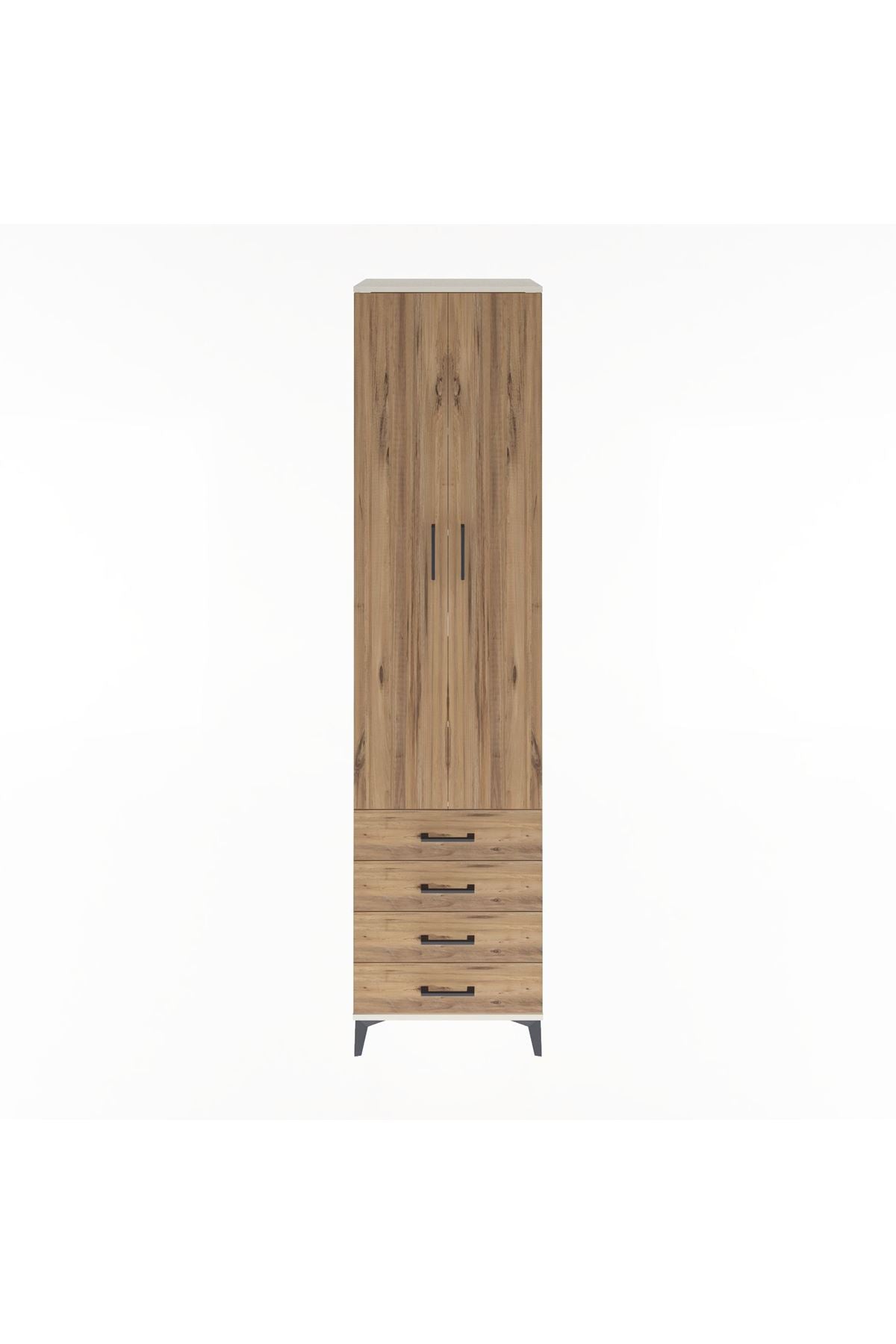 Hyperion Dolap 5 Raflı 4 Çekmeceli 2 Kapaklı 60x44x243 Aytaşı-Çam