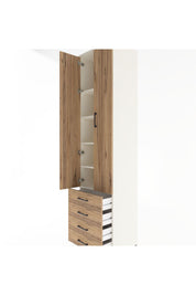 Hyperion Dolap 5 Raflı 4 Çekmeceli 2 Kapaklı 60x44x243 Aytaşı-Çam