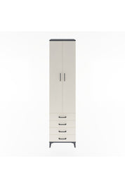 Hyperion Dolap 5 Raflı 4 Çekmeceli 2 Kapaklı 60x44x243 Antrasit-Aytaşı