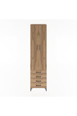 Hyperion Dolap 5 Raflı 4 Çekmeceli 2 Kapaklı 60x44x243