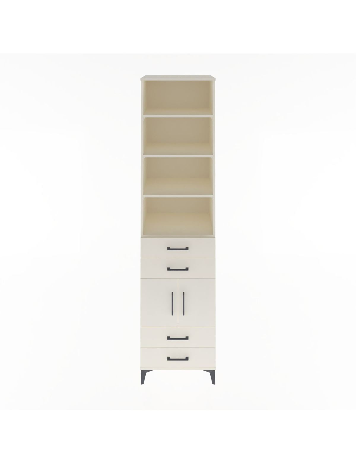 Hyperion Dolap 5 Raflı 4 Çekmeceli 2 Kapaklı 60x44x243 Aytaşı-Aytaşı