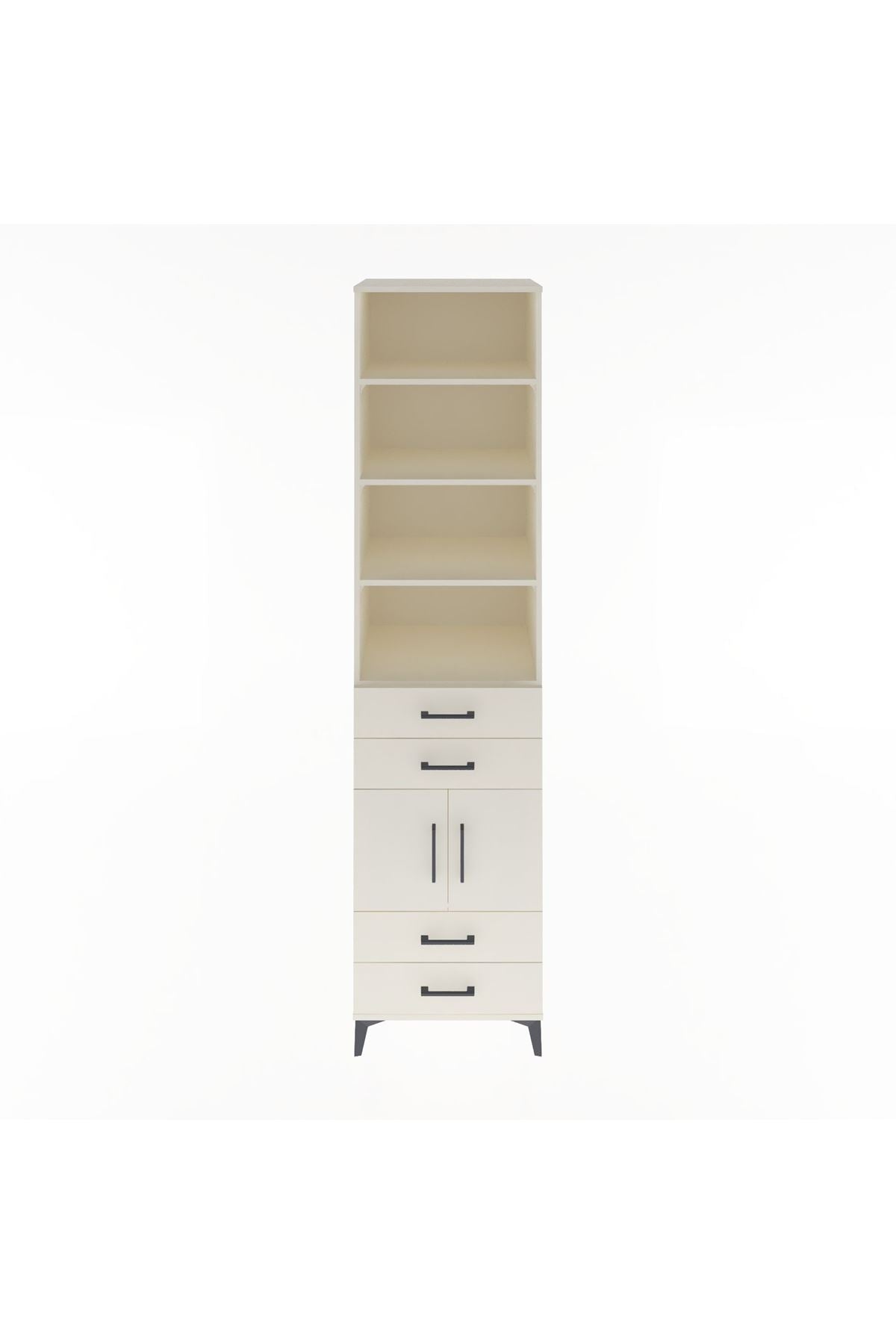 Hyperion Dolap 5 Raflı 4 Çekmeceli 2 Kapaklı 60x44x243 Aytaşı-Aytaşı