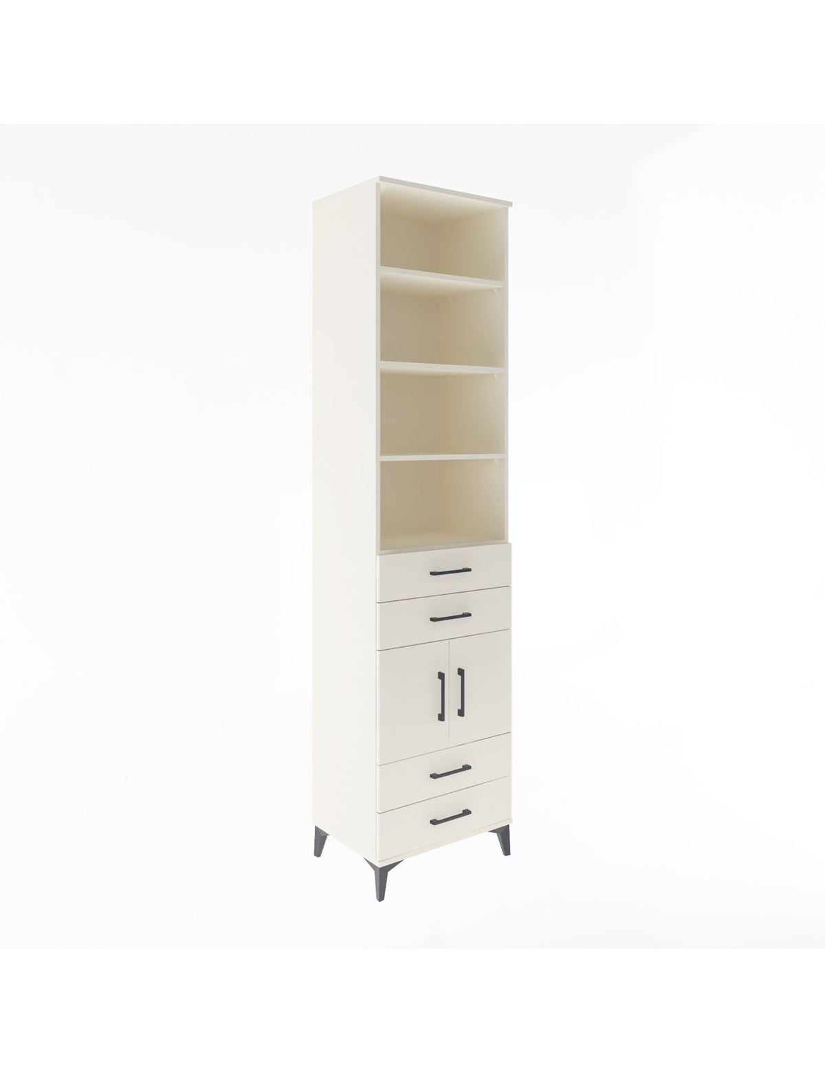 Hyperion Dolap 5 Raflı 4 Çekmeceli 2 Kapaklı 60x44x243 Aytaşı-Aytaşı