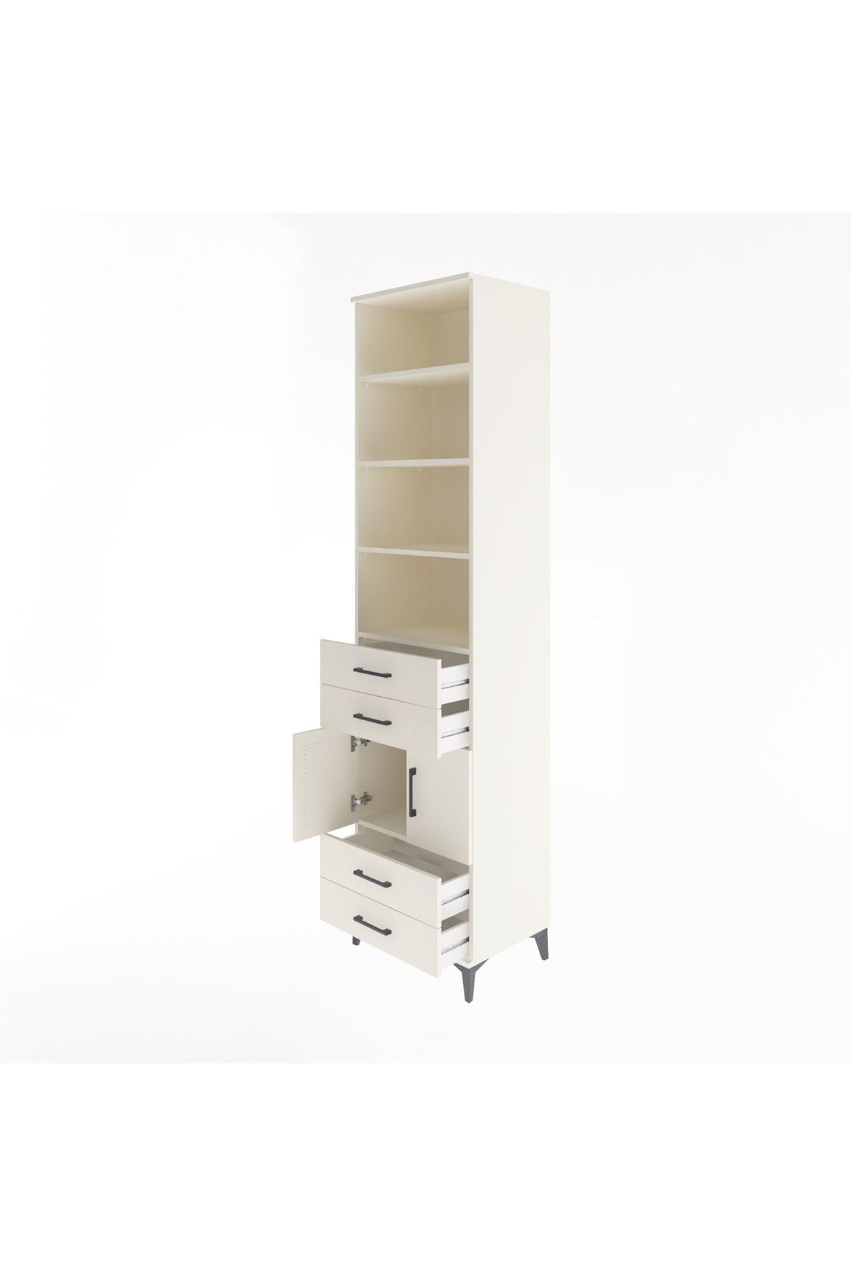Hyperion Dolap 5 Raflı 4 Çekmeceli 2 Kapaklı 60x44x243 Aytaşı-Aytaşı