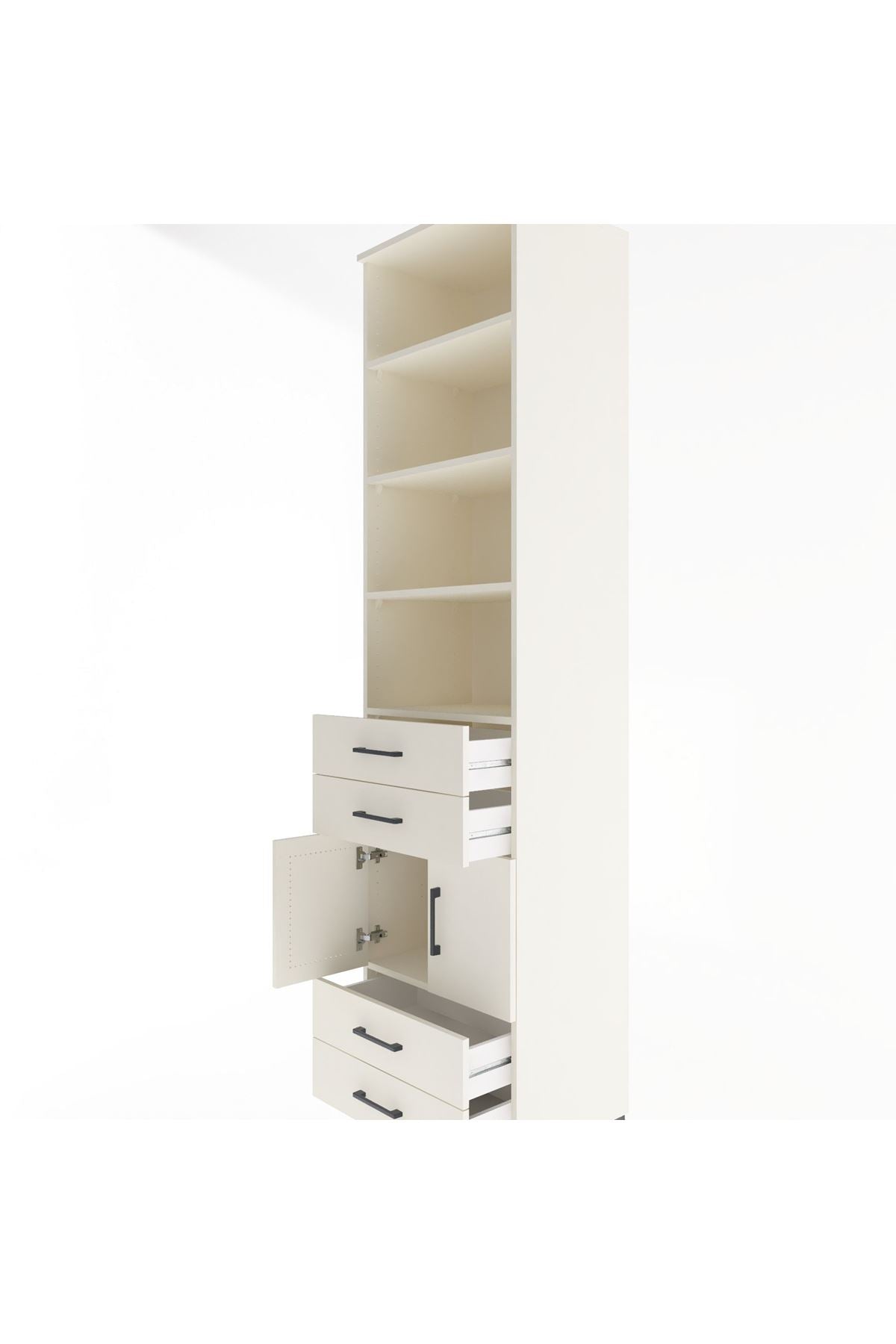 Hyperion Dolap 5 Raflı 4 Çekmeceli 2 Kapaklı 60x44x243 Aytaşı-Aytaşı