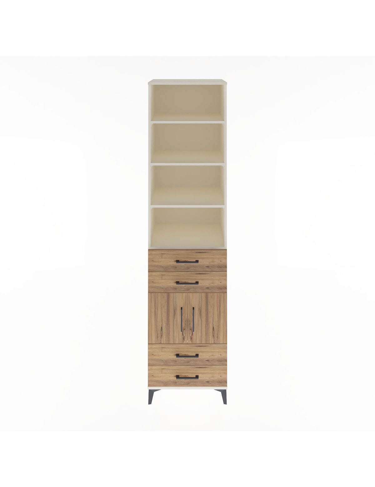 Hyperion Dolap 5 Raflı 4 Çekmeceli 2 Kapaklı 60x44x243 Aytaşı-Çam