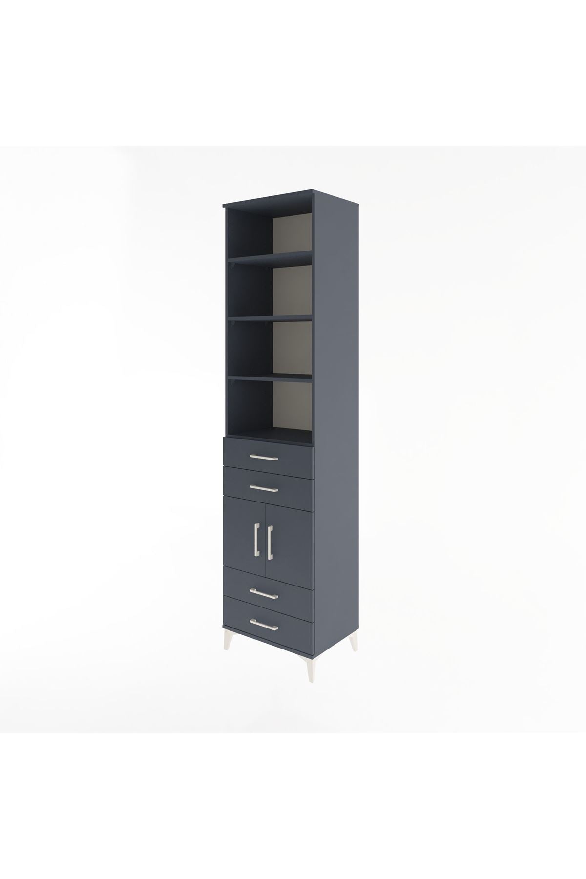 Hyperion Dolap 5 Raflı 4 Çekmeceli 2 Kapaklı 60x44x243 - S65M086V5B