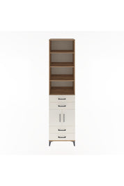 Hyperion Dolap 5 Raflı 4 Çekmeceli 2 Kapaklı 60x44x243 Çam-Aytaşı