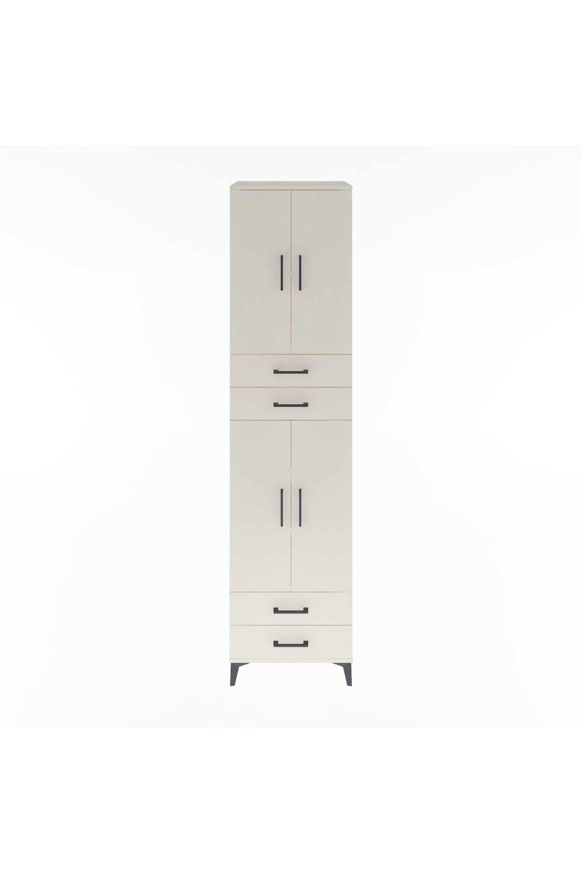 Hyperion Dolap 5 Raflı 4 Çekmeceli 4 Kapaklı 60x44x243 Aytaşı-Aytaşı