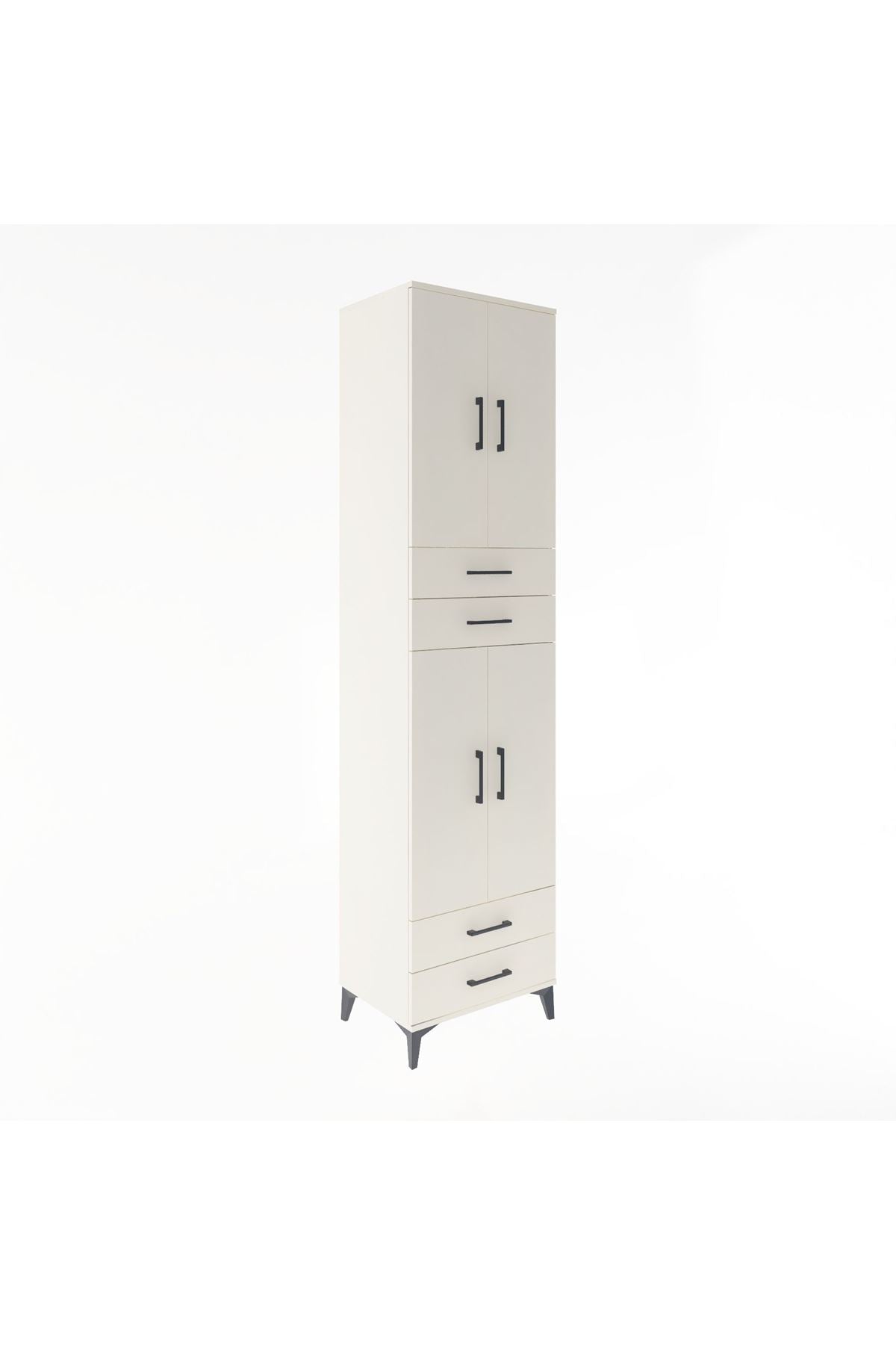 Hyperion Dolap 5 Raflı 4 Çekmeceli 4 Kapaklı 60x44x243 Aytaşı-Aytaşı