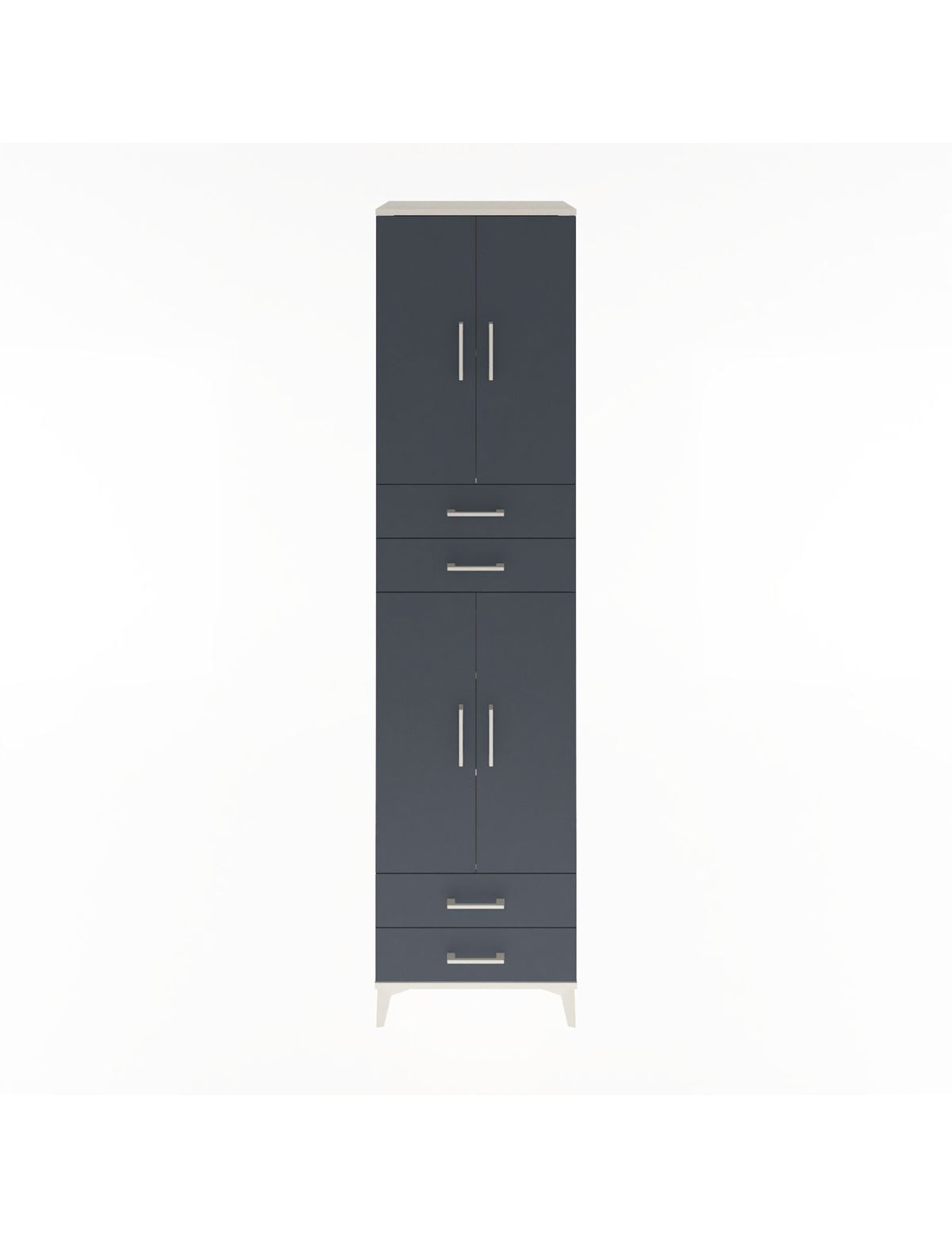 Hyperion Dolap 5 Raflı 4 Çekmeceli 4 Kapaklı 60x44x243 Aytaşı-Antrasit