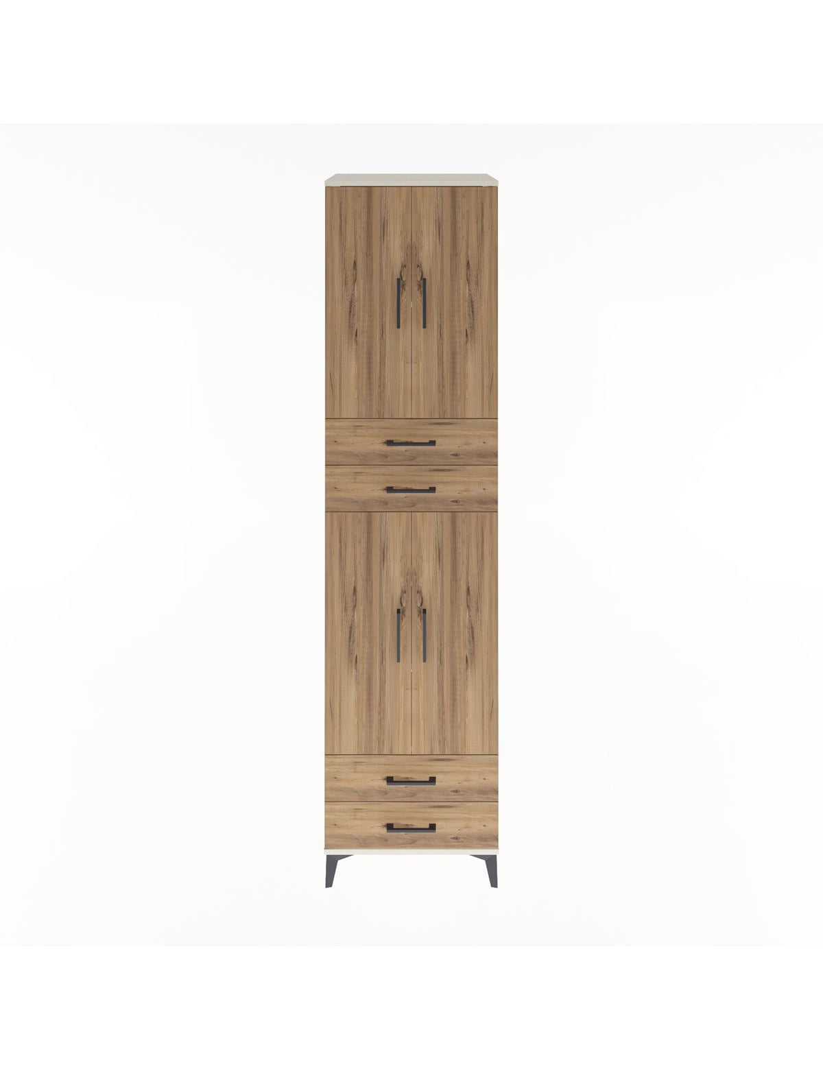 Hyperion Dolap 5 Raflı 4 Çekmeceli 4 Kapaklı 60x44x243 Aytaşı-Çam