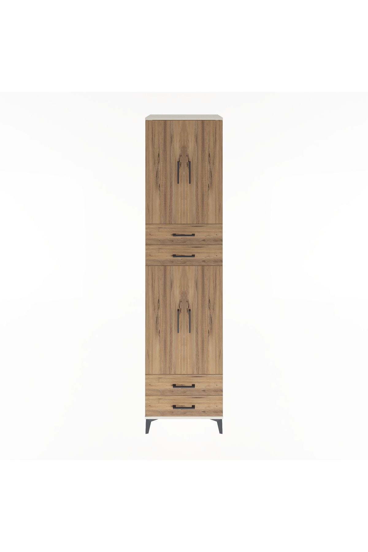 Hyperion Dolap 5 Raflı 4 Çekmeceli 4 Kapaklı 60x44x243 Aytaşı-Çam