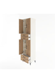 Hyperion Dolap 5 Raflı 4 Çekmeceli 4 Kapaklı 60x44x243 Aytaşı-Çam