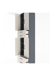 Hyperion Dolap 5 Raflı 4 Çekmeceli 4 Kapaklı 60x44x243 Antrasit-Aytaşı