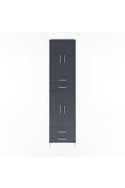 Hyperion Dolap 5 Raflı 4 Çekmeceli 4 Kapaklı 60x44x243 Antrasit-Antrasit