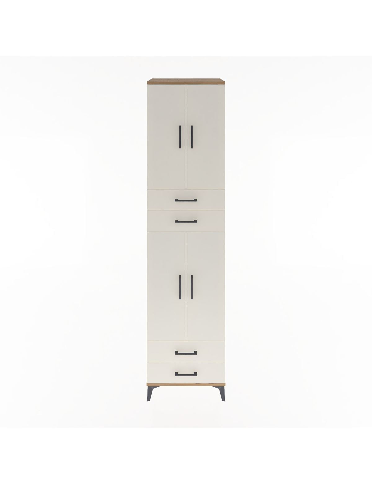 Hyperion Dolap 5 Raflı 4 Çekmeceli 4 Kapaklı 60x44x243 Çam-Aytaşı