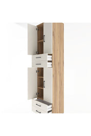 Hyperion Dolap 5 Raflı 4 Çekmeceli 4 Kapaklı 60x44x243 Çam-Aytaşı