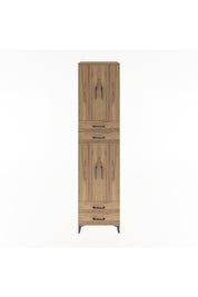 Hyperion Dolap 5 Raflı 4 Çekmeceli 4 Kapaklı 60x44x243 Çam-Çam