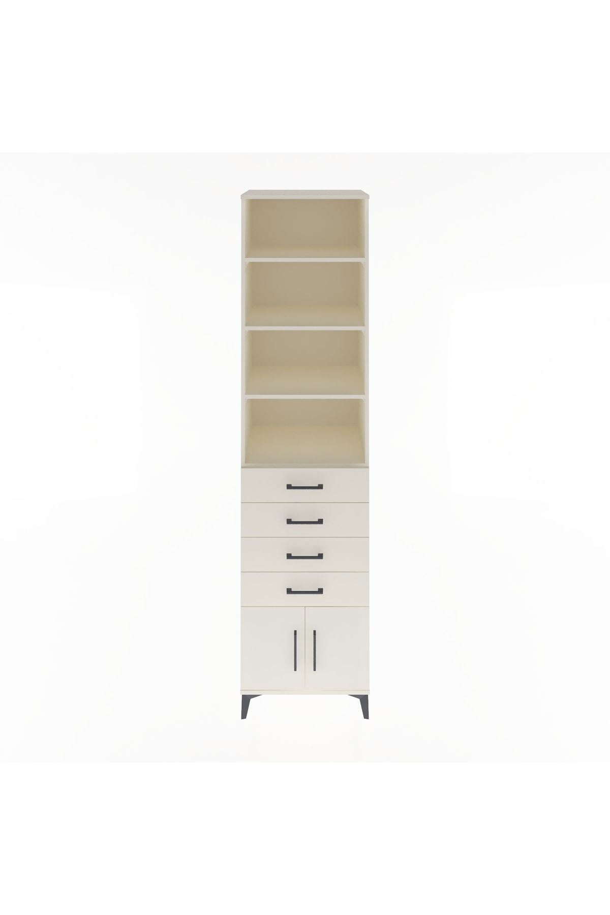 Hyperion Dolap 4 Raflı 4 Çekmeceli 2 Kapaklı 60x44x243 Aytaşı-Aytaşı