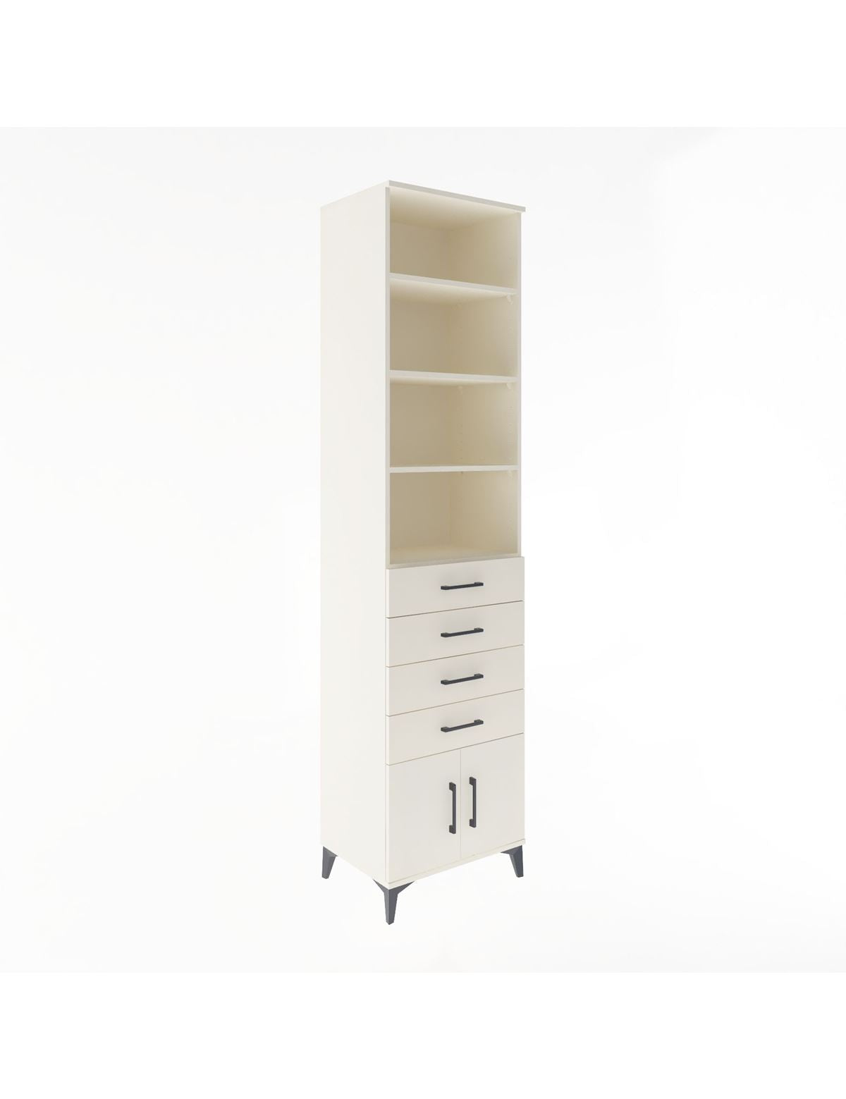 Hyperion Dolap 4 Raflı 4 Çekmeceli 2 Kapaklı 60x44x243 Aytaşı-Aytaşı