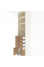Hyperion Dolap 4 Raflı 4 Çekmeceli 2 Kapaklı 60x44x243 Aytaşı-Çam
