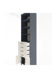 Hyperion Dolap 4 Raflı 4 Çekmeceli 2 Kapaklı 60x44x243 Antrasit-Aytaşı